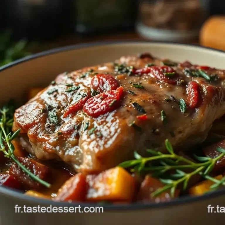 R&ocirc;ti de Veau en Cocotte aux Herbes de Provence et L&eacute;gumes Racines