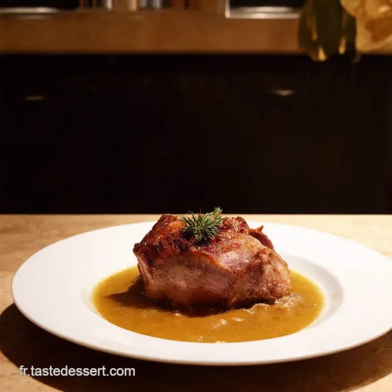 Rouelle De Porc Confite Au Cidre presentation