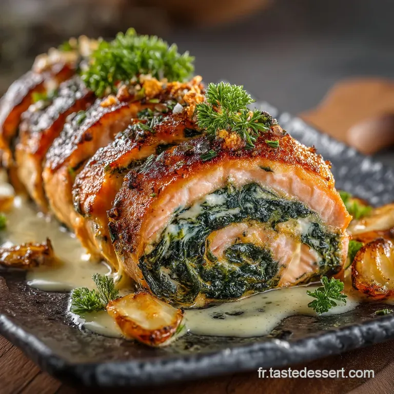 Roul&eacute; Signature Saumon Fum&eacute; &Eacute;pinards Frais et Boursin Ail Fines Herbes