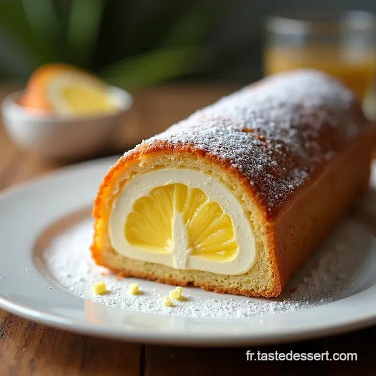Rouleau de P&acirc;ques Printanier Fraises et Cr&egrave;me Citronn&eacute;e