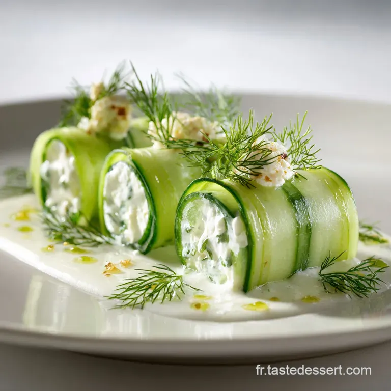 Rouleaux De Concombre Au Fromage Frais Aill&eacute; La Recette Rafra&icirc;chissante presentation