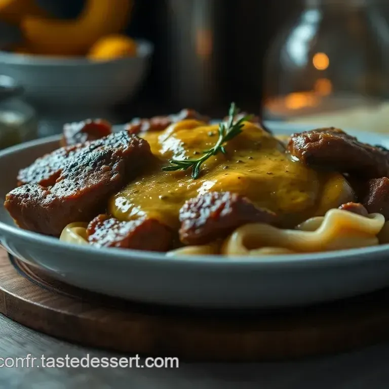 Rumsteck &agrave; la Moutarde et aux Herbes