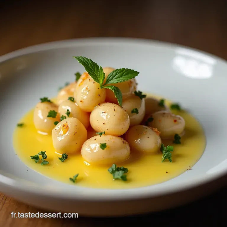 Les Perles de lAtlantique Noix de SaintJacques Juste Saisies sur Lit de Poireaux Fondants