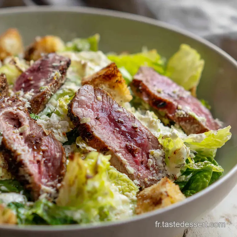 Salade C&eacute;sar &Agrave; L agneau: Un Classique Revisit&eacute;e presentation