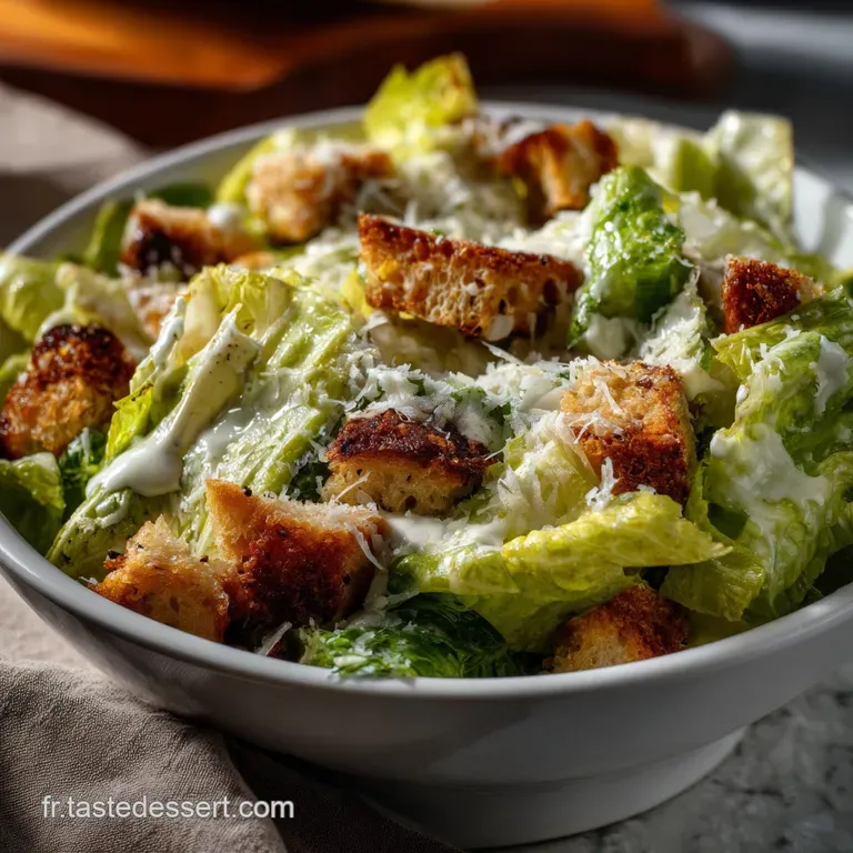 Recette Salade C&eacute;sar Authentique Sauce C&eacute;sar Maiso