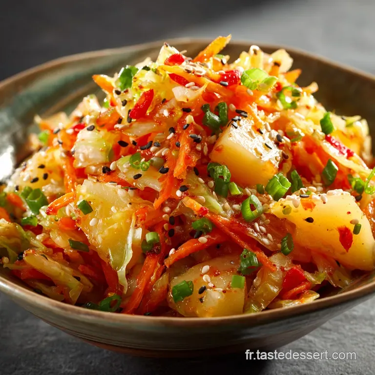 Salade De Chou Chinois Pommes Et Graines De S&eacute;same La Version La Plus Croquante Et Fra&icirc;che presentation