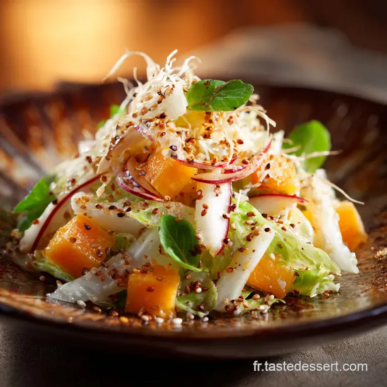 Salade de chou chinois pommes et graines de s&eacute;same La version la plus croquante et fra&icirc;che