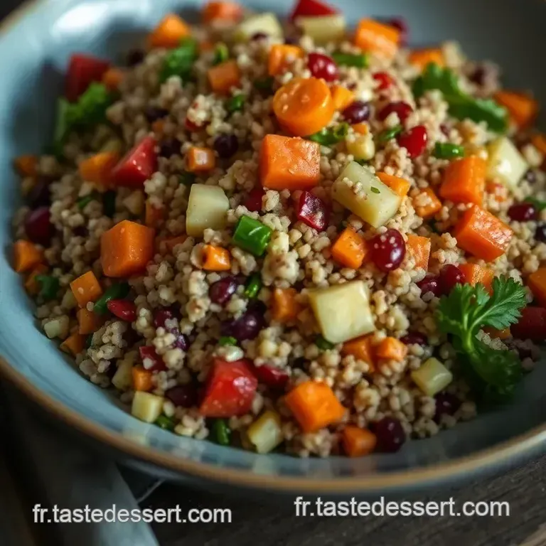 Salade Color&eacute;e De Quinoa Aux L&eacute;gumes Frais presentation