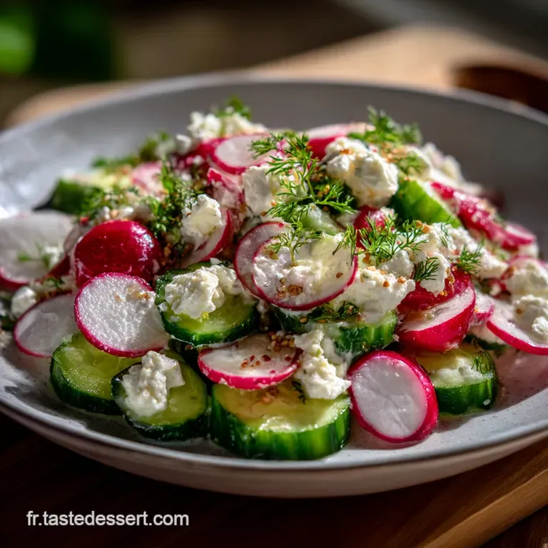 La Meilleure Salade De Concombre Radis Et Feta Estivale presentation