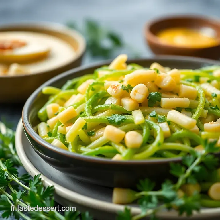 Salade Croquante D asie: Haricots Verts Sauce S&eacute;same presentation