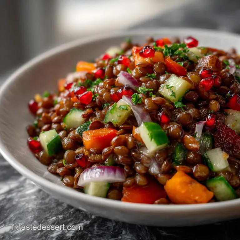 Salade de Lentilles Vgtarienne Frache Et Color&eacute;e