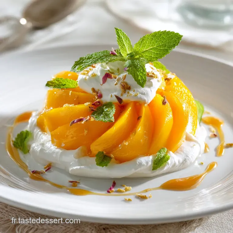 Le Duo Tropical Salade De Mangue Fra&icirc;che Et Sa Cr&egrave;me Chantilly Parfaite presentation