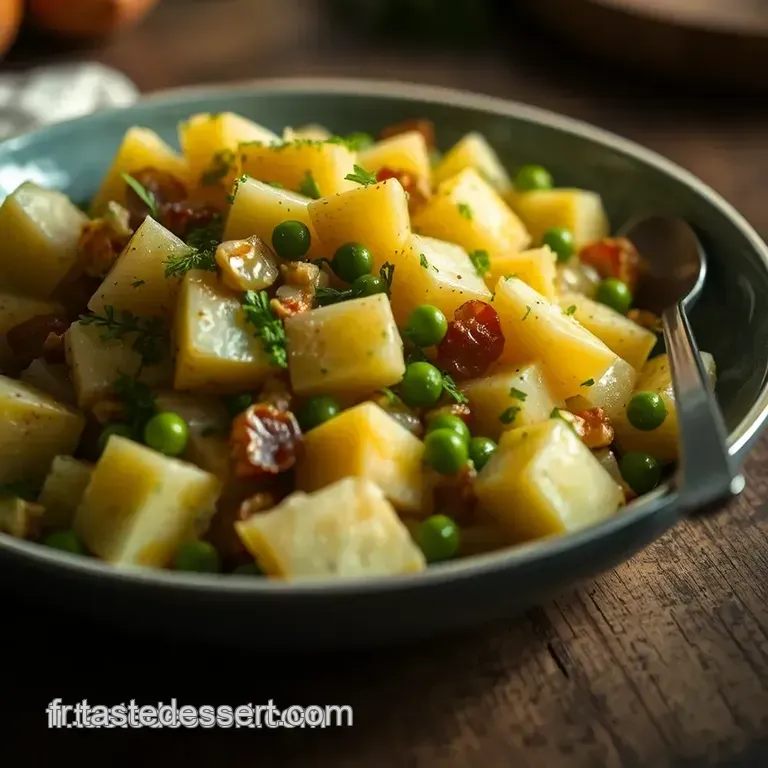 Salade De Pomme De Terre Savoureuse Aux Fines Herbes presentation