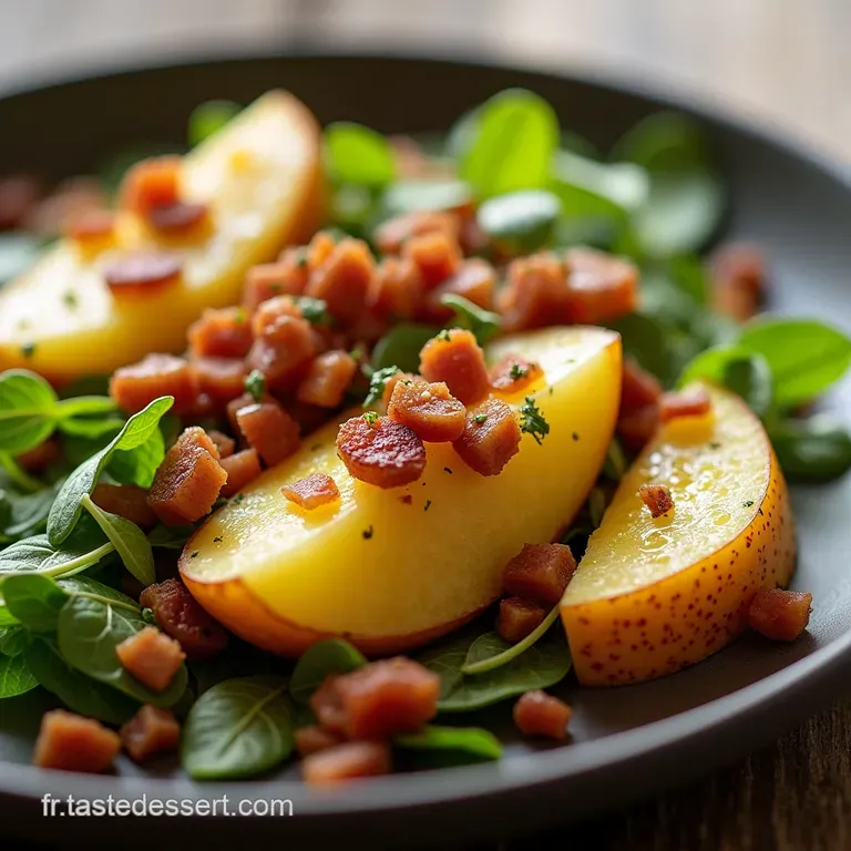 La Pomme de Terre en F&ecirc;te Salade Gourmande aux Lardons Croustillants et Vinaigrette Moutard&eacute;e aux Fines Herbes Fra&icirc;ches