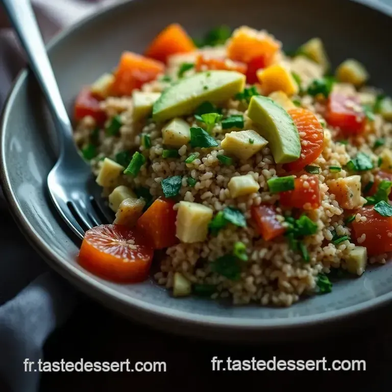 Salade De Quinoa Aux Agrumes Et Avocat presentation