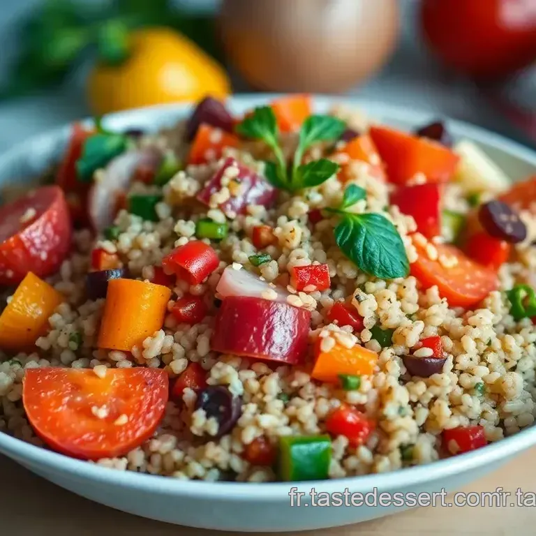 Salade de Quinoa aux L&eacute;gumes R&ocirc;tis et Vinaigrette Citronn&eacute;e