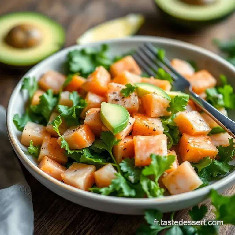 Salade Fra&icirc;cheur Saumon-Avocat presentation