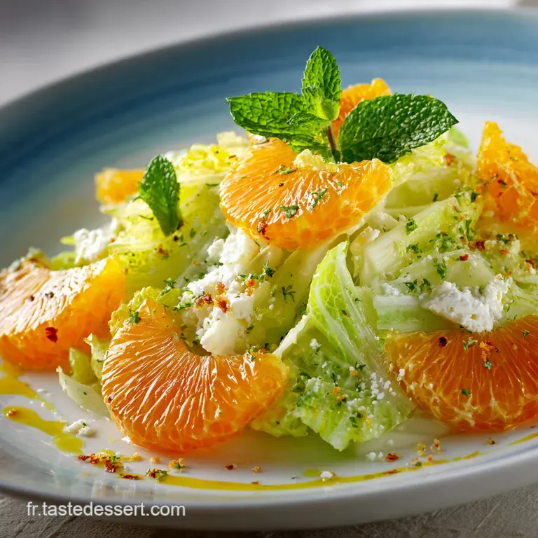 Salade Iceberg Concombre Oranges Et F&eacute;ta : Le Croquant Azur&eacute;en &Agrave; La Menthe presentation