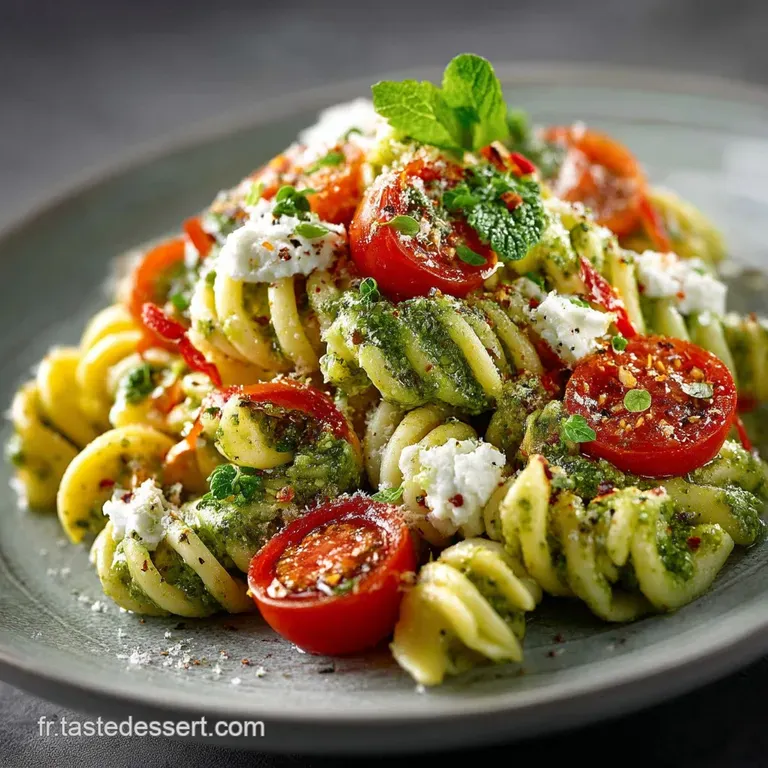 Salade de p&acirc;tes au pesto et &agrave; la ricotta cr&eacute;meuse