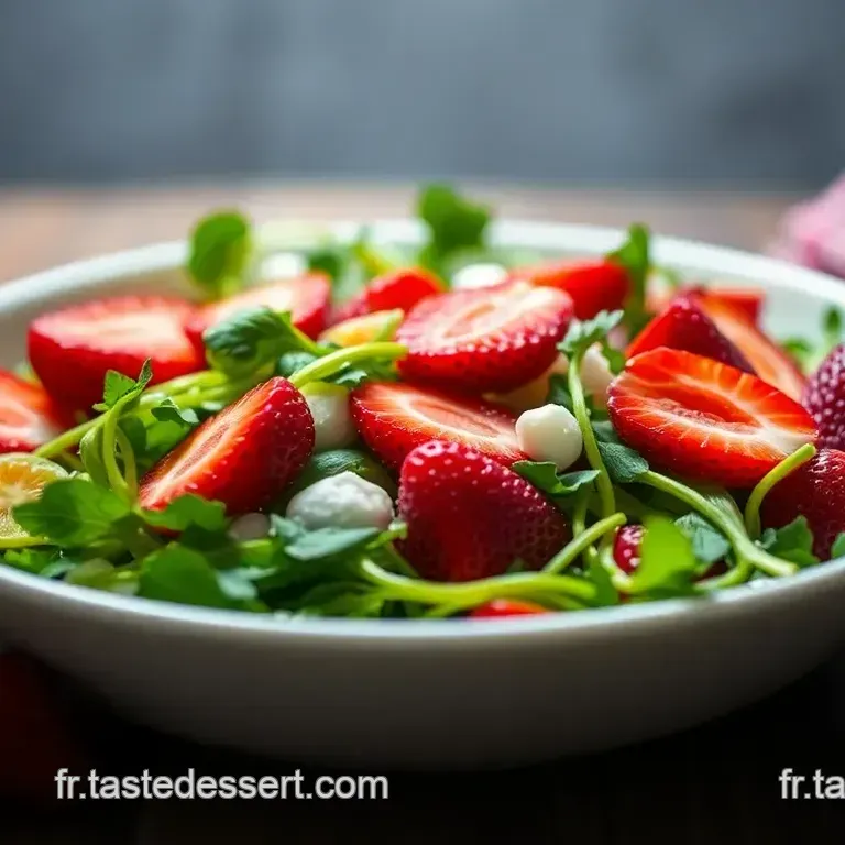 Salade Printani&egrave;re aux &Eacute;pinards Fraises et Balsamique