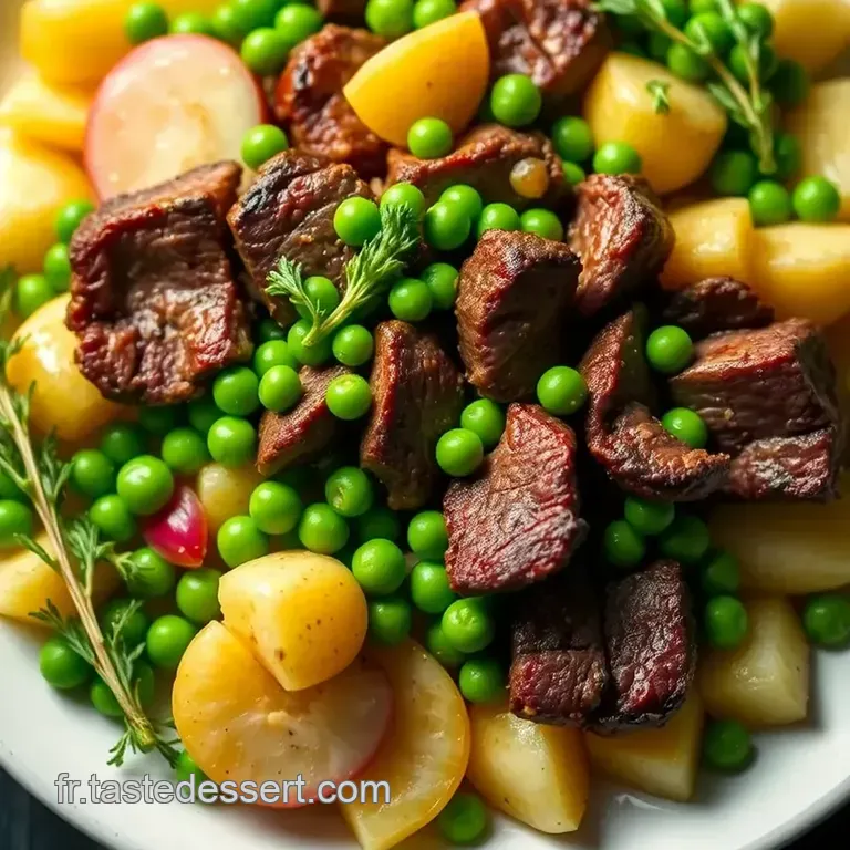 Salade Printani&egrave;re Aux Pommes De Terre Et Travers De Porc presentation