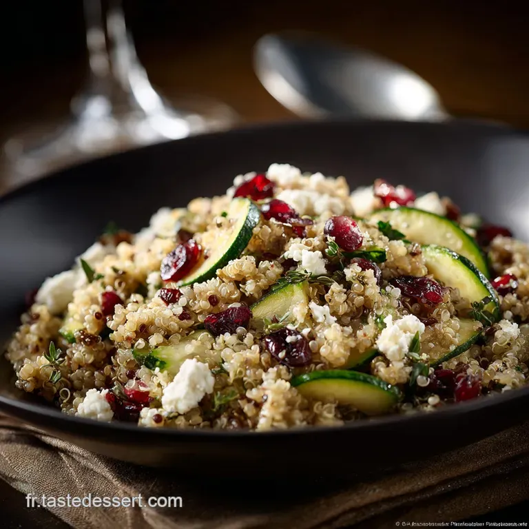 La Salade de Quinoa Soleil du Midi Courgettes Feta Cr&eacute;meuse et Canneberges