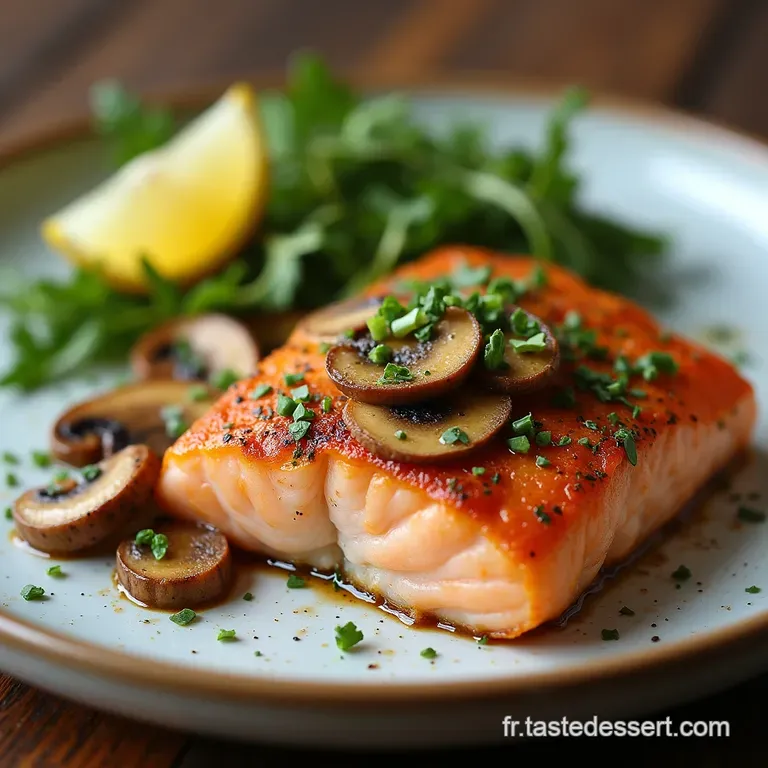 Le Saumon Imp&eacute;rial en Cro&ucirc;te dHerbes et Champignons Un Classique R&eacute;invent&eacute;