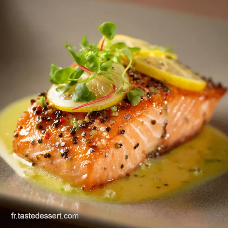 Saumon Marin Au Citron Vert Et Poivre De Timut : La Marinade Express. presentation