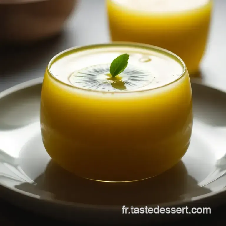 Soleil Matinal: Jus De Kiwi Jaune Citron Vert Et Menthe presentation