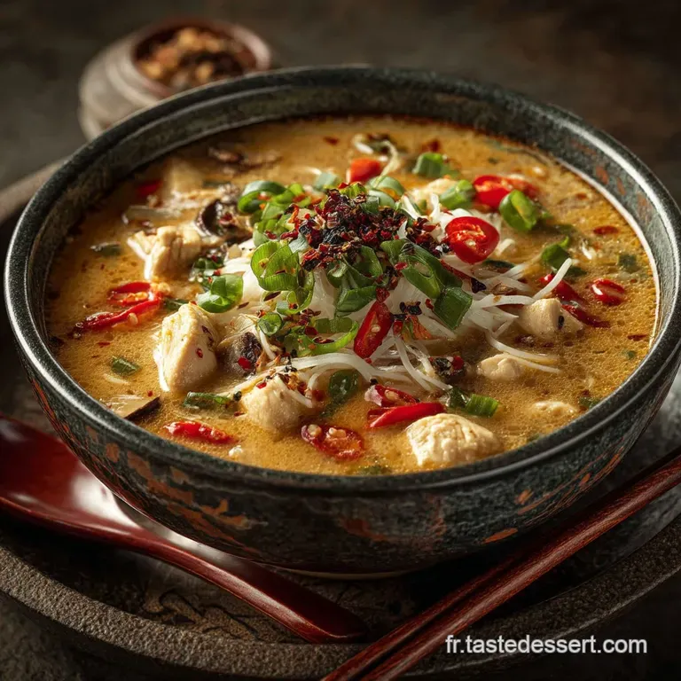 Soupe AigrePiquante au Poulet Style Sichuan L&Eacute;lixir du Dragon