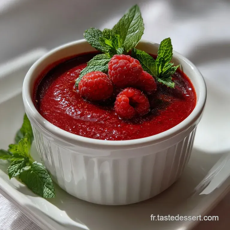 Soupe de betterave froide: Vinaigrette Framboise Basilic