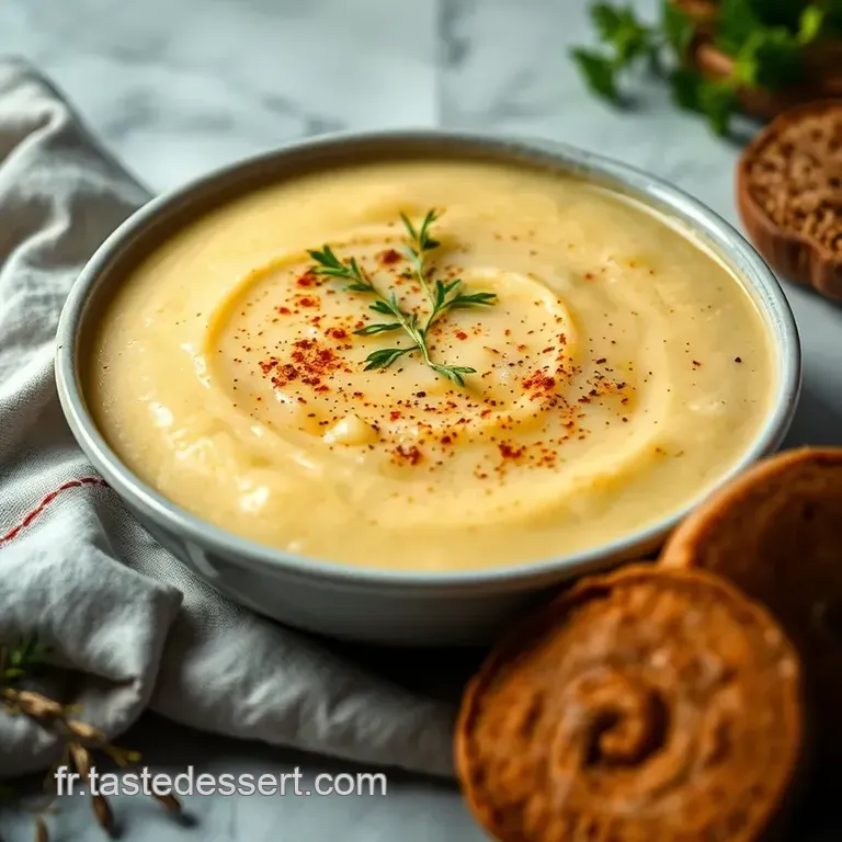 Soupe De Patate Douce Cr&eacute;meuse Et &Eacute;pic&eacute;e presentation