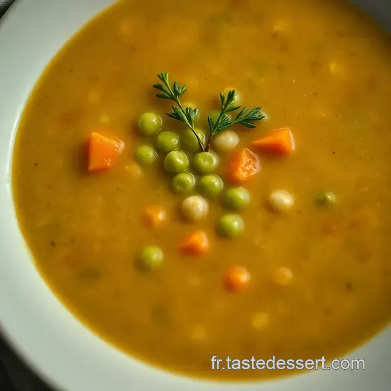 Soupe De Pois Cass&eacute;s &Agrave; La Fran&ccedil;aise - Une Douceur R&eacute;confortante presentation