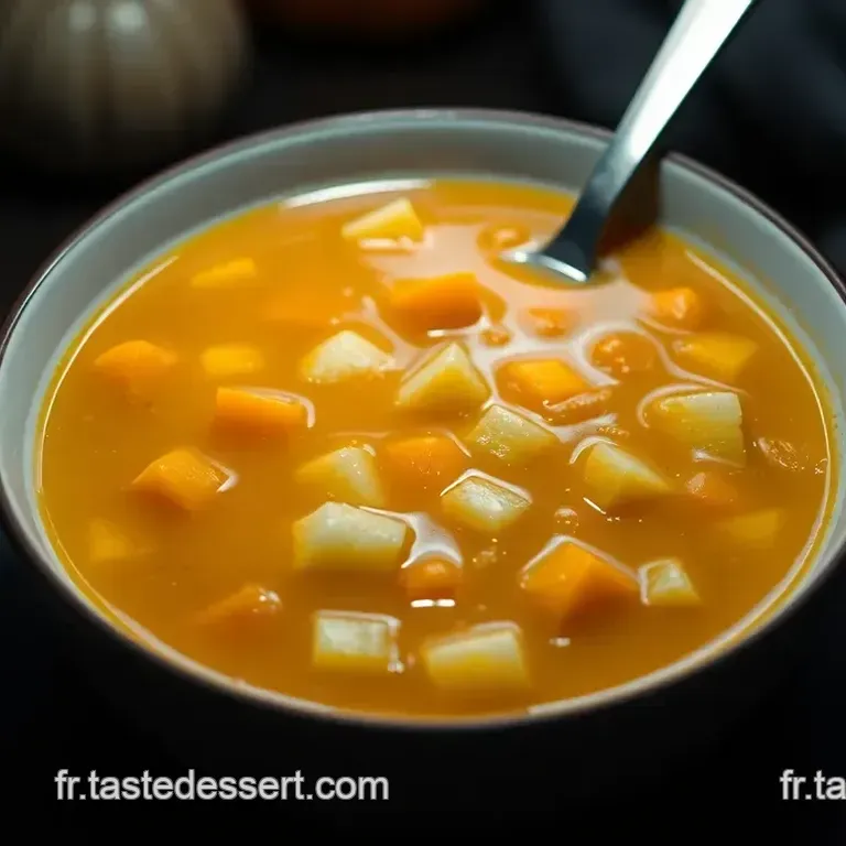 Soupe Douce de Patate et Carotte au Parfum d &Eacute;pices