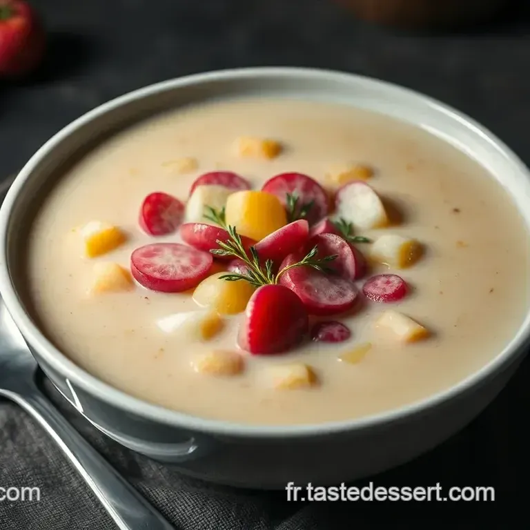 Soupe froide aux fanes de radis