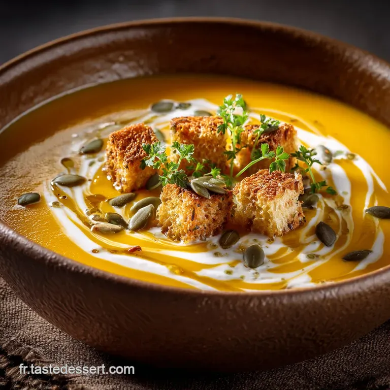 Soupes La Recette Du Velout&eacute; De Potimarron R&ocirc;ti Riche Et Onctueux presentation