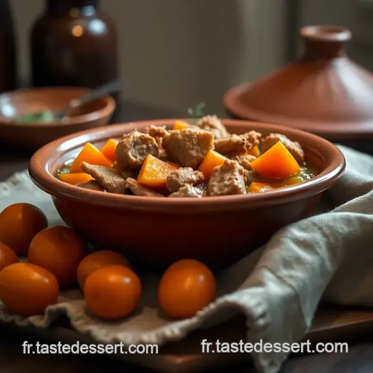 Tajine D agneau Aux Abricots: Une &Eacute;vasion Culinaires Du Maroc presentation