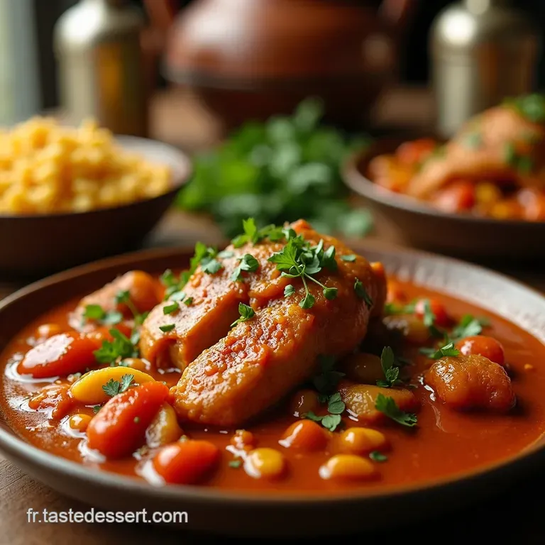 Tajine De Veau Aux Abricots Et Amandes presentation