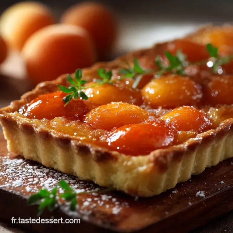 Tarte aux abricots r&ocirc;tis Classique Proven&ccedil;al et Cr&egrave;me Amandine