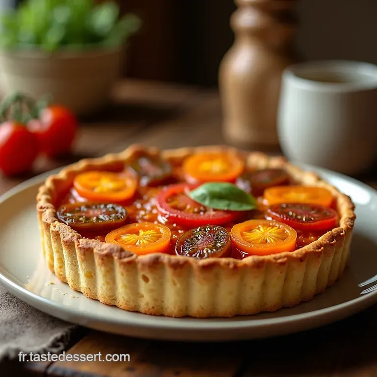 Tarte Rustique Au Thon Et &Agrave; La Tomate Confite Le Classique Rapide &Agrave; La P&acirc;te Bris&eacute;e presentation