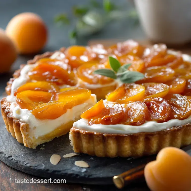 Tarte Aux Abricots Frais Le Secret De La Cr&egrave;me Damande Parfaite presentation