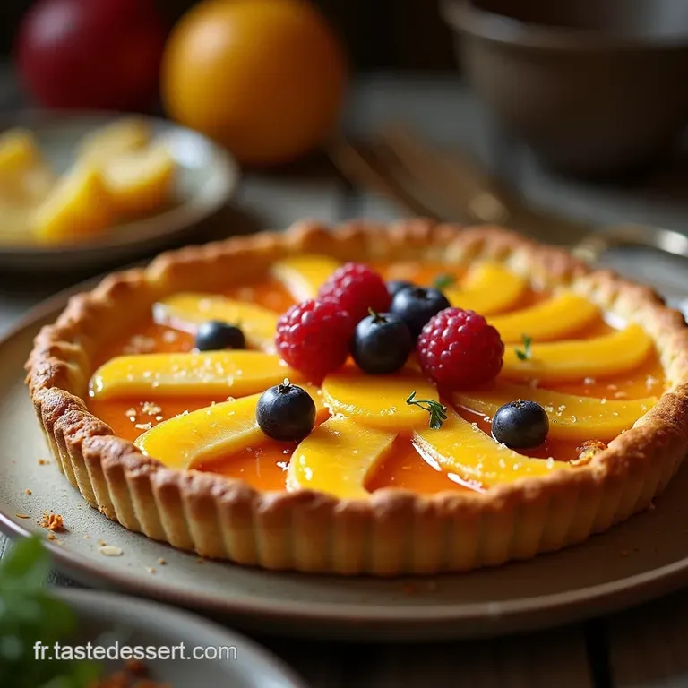 La Classique Tarte Aux Myrtilles P&acirc;te Sabl&eacute;e Croustillante Et Fruits Sauvages presentation