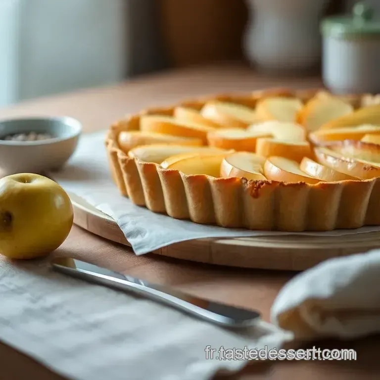 Tarte Aux Pommes &Agrave; La Normande presentation