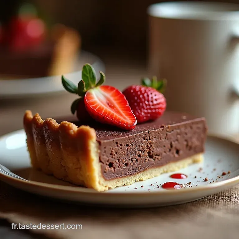 Tarte Cocochocolat Fa&ccedil;on Bounty Vegan presentation