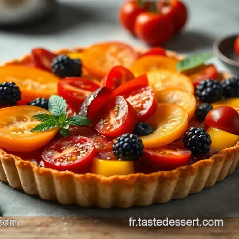 Tarte Color&eacute;e aux Fruits et L&eacute;gumes de Saison