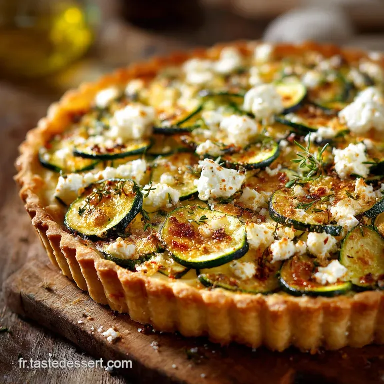 Tarte Sale Courgettes Feta : Recette Printani&egrave;re Et Savoureuse presentation