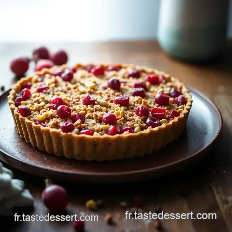 Tarte Crumble &Agrave; La Rhubarbe De Christophe Michalak presentation