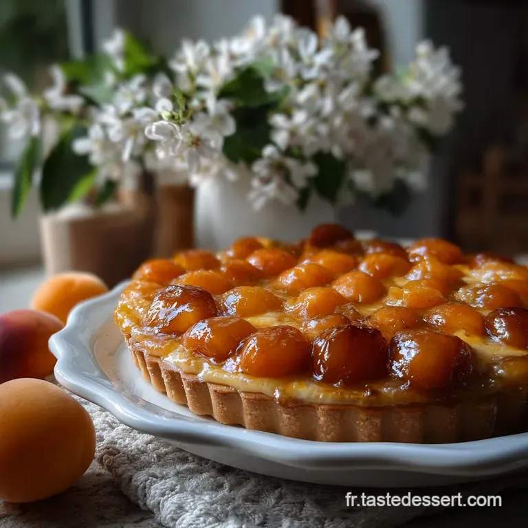 La Tarte Fine Aux Abricots Lgre Dore : La Cl&eacute; Du Croustillant presentation