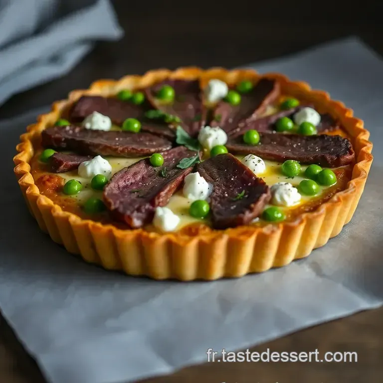 Tarte Fine Au B&oelig;uf Hach&eacute; Printani&egrave;re presentation