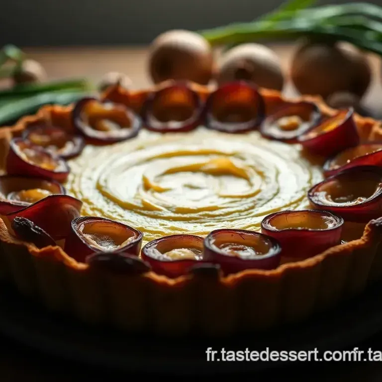 Tarte Fine aux Oignons Nouveaux et Ch&egrave;vre Frais